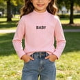 thumbnail image 2 of Hurxie Girls Half Turtleneck Long Sleeve Knit Slim Sweater Pullover Tops 3-4 Years, 2 of 7