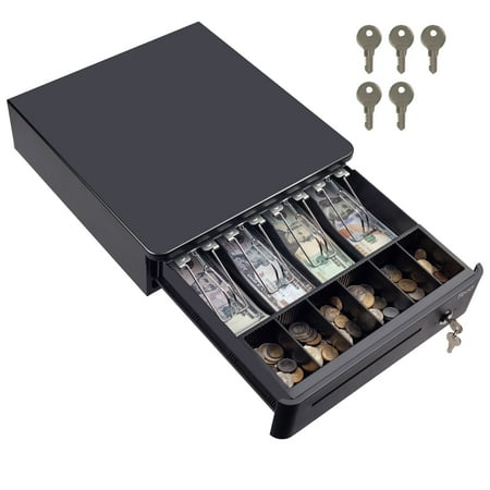 Tera 13" Auto Open Cash Register Drawer Heavy Duty with Micro Switch 12V RJ12 Key-Lock for 330R