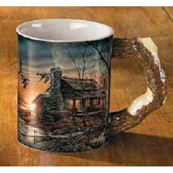 Tasse Sculptée Retraite Dorée - Cabane 16 oz
