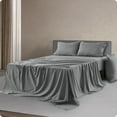 thumbnail image 6 of 6 Pcs Bed Sheets Set-Microfiber  & Solid Bedding Set-Upto 16 Inches Deep Pocket Queen Sheets-Hotel, 6 of 6