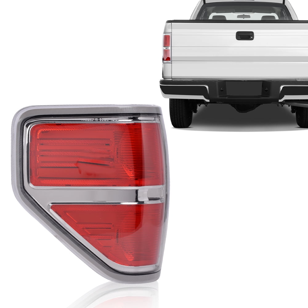 CROSSDESIGN Trim Rear Left Tail Lights Brake Lamps Fit for 2009-2014  Ford F150