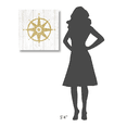 thumbnail image 4 of Global Gallery's 'Beachscape IV Compass Gold Neutral' By Michael Mullan Stretched Canvas Wall Art, 4 of 4