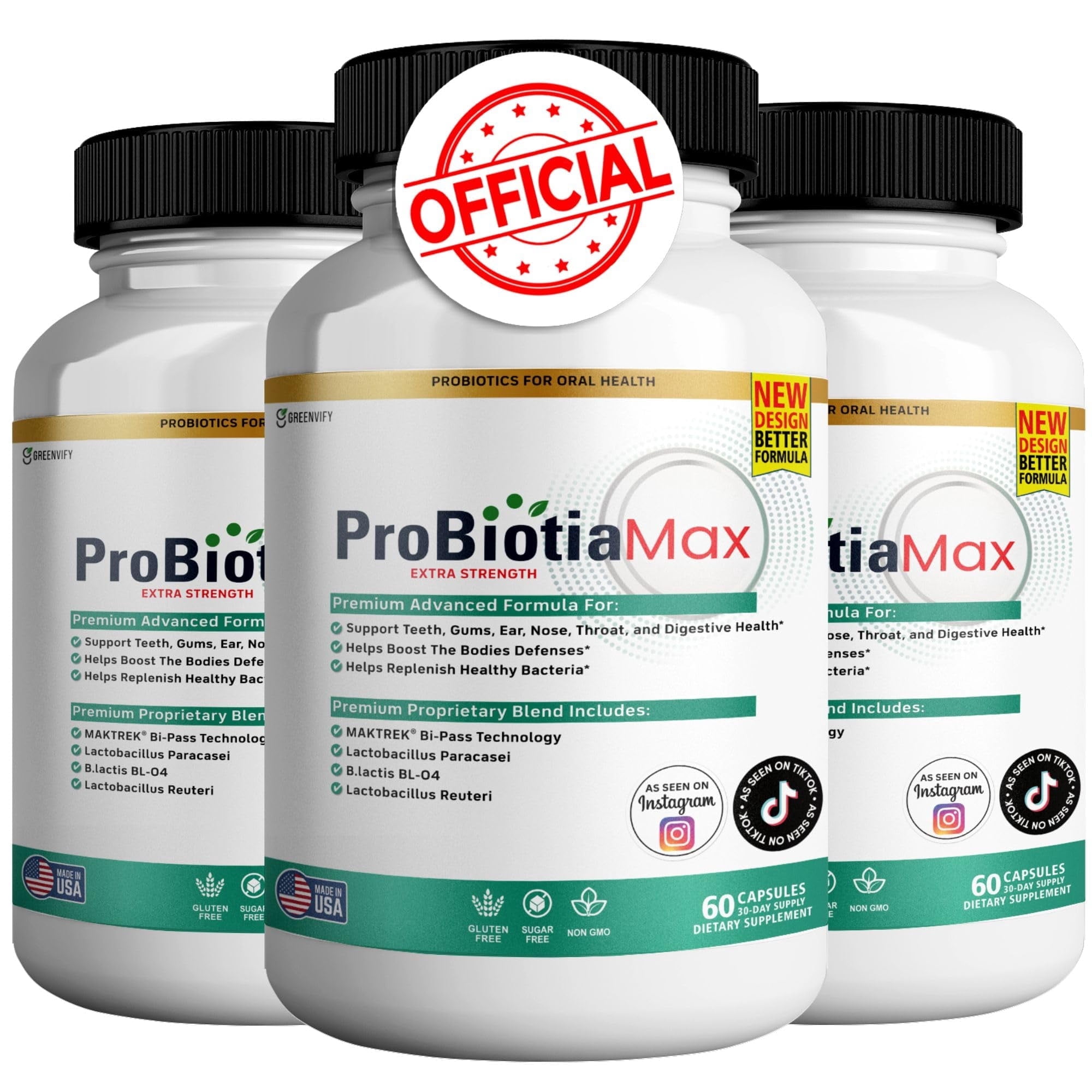 Microbiome Support Supplement for Dental & Gum Health - Fresh Breath & Immune Defense ,Oral Probiotic - 180 Capsule