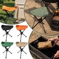 thumbnail image 3 of Portable Folding Tripod Stool 360 Rotating Camping Stool High Carbon Steel Oxford Cloth Fishing Chair For Outdoor Hiking Picnic Beach Travel, 3 of 10