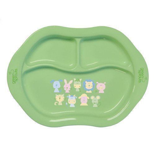 Green Sprouts Cornstarch Divided Plate
