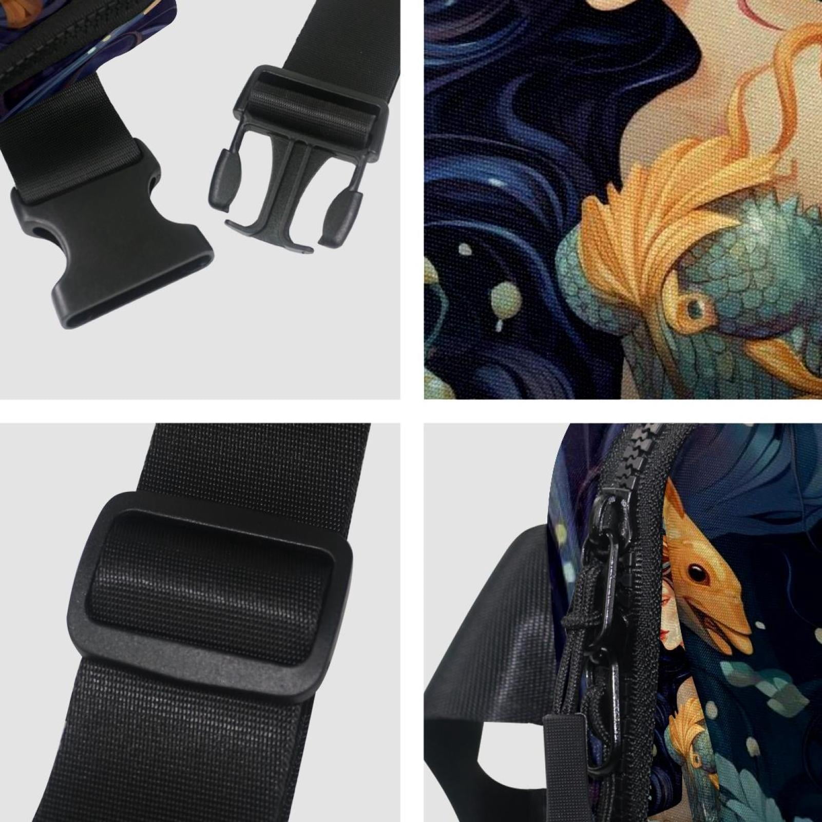 Mermaids Adjustable Lightweight Running Belt with Extension Strap and Belt Bag/Fanny Pack – Unisex