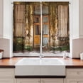 thumbnail image 2 of Ambesonne Rustic Kitchen Curtains, Grunge Old Door, 55"x45", Multicolor, 2 of 3