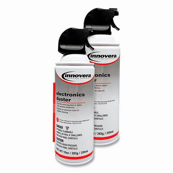 Innovera B1001780 Compressed Air Duster Cleaner - 10 oz - Pack of 2