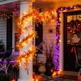 thumbnail image 4 of Halloween LED Garland 70.8 Inch Yellow with String Lights, Glowing Plastic Rattan Vine for Fireplace Stairs Wall Decor, Festival Party Ornament, 4 of 9