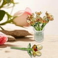 thumbnail image 6 of Zxpjkyu Mini Glass Flower Decoration Creative Crafts Collectible Floral Figurine for Mom Clear Yellow, 6 of 9