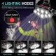 thumbnail image 3 of Linterna frontal, superbrillante, 8 luces LED, recargable por USB, resistente al agua, ajustable para acampar, pescar, C, 3 of 5