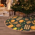 thumbnail image 5 of Xecao Autumn Harvest Pumpkin Basket Pattern Christmas Tree Skirt Round Xmas Tree Mat Base Cover for Holiday Home Decorations-48", 5 of 6