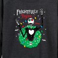 thumbnail image 3 of The Nightmare Before Christmas - Frightfully Festive Wreath - Women's Lightweight French Terry Long Sleeve Shirt, 3 of 5
