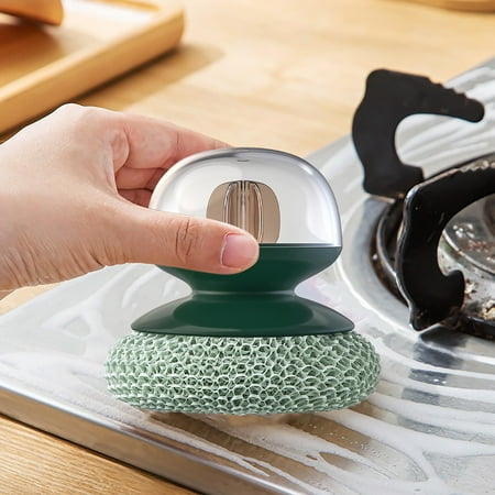 

RnemiTe-amo Deals！Cleaning Brush Fiber Cleaning Ball Kitchen Non Falling Silk Pot Washing Brush Dishwashing Brush Household Replaceable Steel Ball Pot Wiping Pot Washing Artifact