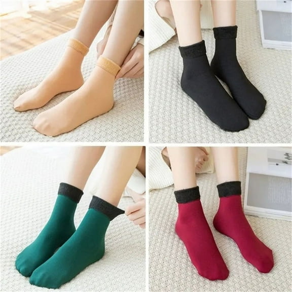 Winter Warm Thicken Thermal Socks Seamless Sock Plus Velvet Floor Sleeping Socks