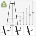 thumbnail image 4 of Yacona Easel Stand for Sign, Adjustable Metal Easels for Display with Adjustment Chain, Heavy Duty Poster Stand, for Wedding Sign Poster Painting Displays, Black, 4 of 6