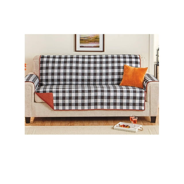 Buffalo Plaid Reversible Furniture Covers