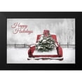 thumbnail image 2 of Deiter, Lori 18x13 Black Modern Framed Museum Art Print Titled - Happy Holidays Rusty Red Truck, 2 of 5
