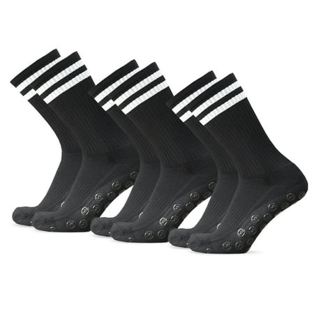 3 Pairs Slip Soccer Socks Team Sports Socks Outdoor Fitness Breathable Quick Dry Socks Wear-resistant Athletic Socks -skid Socks For Football Basketball Hockey Sports