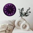 thumbnail image 6 of Purple Neon Clock Wall Decor Modern Home Decor 10-Inch Silent Wooden Wall Clock, Battery Operated (AA Batteries Not Included), Artistic Home Decor, 6 of 7