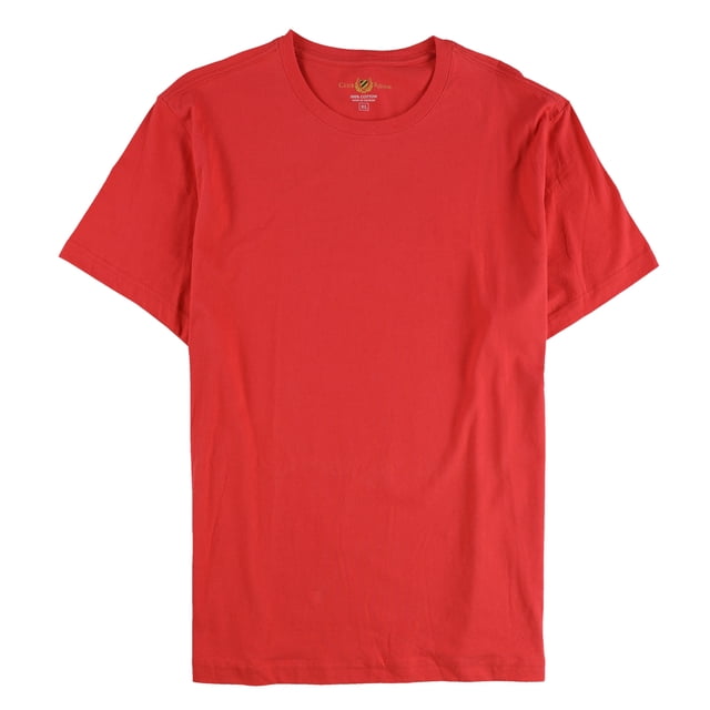 Camiseta básica con Cuello redondo Club Room rojo XXL