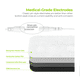 thumbnail image 3 of 50 Electrodos Parches Para Electroestimulador electroestimulacion Ems 5x10cm Malubero Blanco, 3 of 5