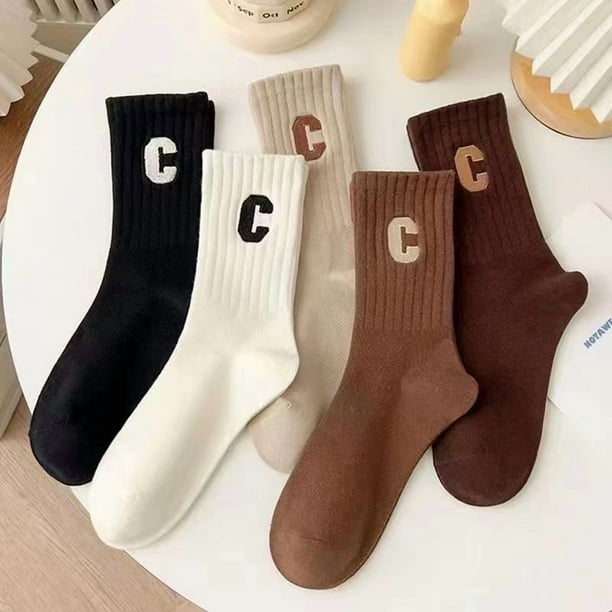 5 pares de calcetines térmicos para mujer, calcetines cálidos, elegantes calcetines de lana, calcetines deportivos, multipack de calcetines de invierno, suaves y acogedores.