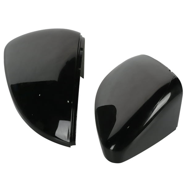 Un par de cubiertas para espejo retrovisor lateral de coche, tapa para espejos retrovisores (negro brillante)