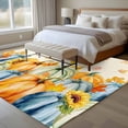 thumbnail image 4 of 5'x7' Area Rugs for Living Room Bedroom, Fall Pumpkins Washable Rug Carpet Runner Indoor Outdoor, Thanksgiving Autumn Maple Leaves Orange Non Slip Floor Mats Area Rug for Kitchen, Nursery, 4 of 8
