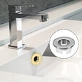 thumbnail image 5 of Uxcell Overflow Ring, Sink Round Cover Basin Trim Brass Insert in Hole Round Caps for Kitchen Bathroom, Silver 3Pcs, 5 of 5