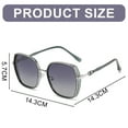 thumbnail image 2 of High-end polarizer, fashion trend, anti-ultraviolet sunglasses, made of PC and metal - green, 2 of 5