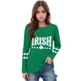 thumbnail image 4 of Blusas y camisas de manga larga con cuello redondo, moda del Día de San Patricio, blusa informal con estampado bonito de manga larga para niños y niñas., 4 of 6