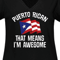 thumbnail image 4 of Inktastic Puerto Rican Awesome Women's Plus Size V-Neck T-Shirt, 4 of 5
