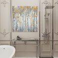 thumbnail image 4 of Wall Art Prints, Yellow Grey Forest Framed Canvas Prints for Bedroom Living Room Bathroom Office, Grey Modern Art Oil Painting Gallery Wrap Wall Art Poster for Gifts Home Decor 8"x8", 4 of 9