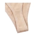 thumbnail image 5 of Satin Panties Fashion Women's Ventilate Underpants Solid Soft Regular Comfortable Briefs Cheeky Cotton Underwear for Women Beige S, 5 of 5