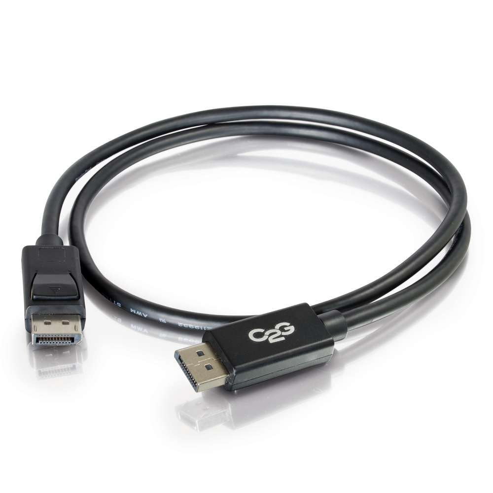 C2G 54424 20ft DisplayPort Cable with Latches 8K UHD M/M - Black