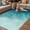 Turquoise, variant on Blue Ombre Outdoor Rug for Patio/Deck/Porch, Non-Slip Large Area Rug 4 x 6 Ft, Coastal Beach Modern Abstract Art Indoor Outdoor Rugs Washable Area Rugs, Reversible Camping Rug Carpet Runner