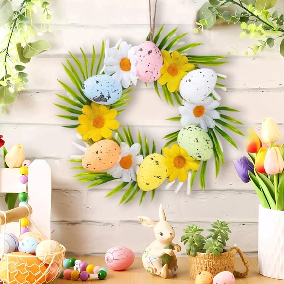 Sruoe Spring Wreaths for Front Door, Wreath Artificial Flower, Spring Wreath, Wreaths for Front Door, Wreath Front Door, Spring Door Wreath for Indoor and Outdoor Home Decor