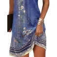 thumbnail image 4 of Gvmfive Women Summer Boho Printed T-shirt Dress Short Sleeve Casual Loose Dress, 4 of 4