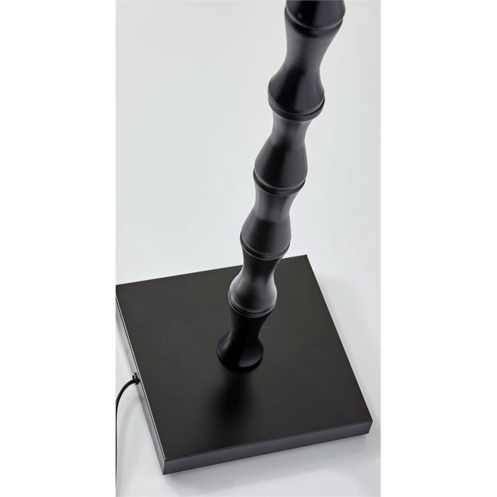 Adesso Stratton Floor Lamp, Painted black metal