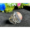 thumbnail image 4 of Welo Fire Ethiopian Opal Silver Plated Ring Big Siz Stone Looking Gorgeous Ring Certified, 4 of 4