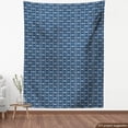 thumbnail image 4 of Ambesonne Abstract Fabric by the Yard Upholstery, Classic Rhombus Pattern, 5 Yards, Night Blue Pale Grey, 4 of 5