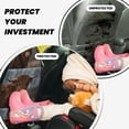thumbnail image 4 of Fuzoiu Yak Print 2 Pack Kick Mat Back Seat Protector With 3 Storage Pockets, Universal Car Seat Back Organizer For Kids Pets, Waterproof Backseat Protector For Most Car, 4 of 8