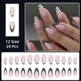 thumbnail image 4 of Press On Nails LUKEKI Almond French Tip para mujer, color blanco, 4 of 8
