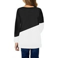 thumbnail image 2 of Long Sleeve Spring Autumn Kids Color Block Children Casual T-Shirt Tops, 2 of 3