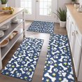 thumbnail image 2 of Paw Print Dog Bone Kitchen Rugs Sets Of 3,Kitchen Runner Rugs Non Skid Washable,Decorative Kitchen Floor Mats for Kitchen,Sink,Laundry,17"x30"+ 17"x47" + 17"x59", 2 of 6