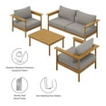 thumbnail image 2 of Modway Wren Ensemble de Mobilier de Patio Extérieur 4 Pcs en Bois Flotté Naturel, Gris Pâle, 2 of 10