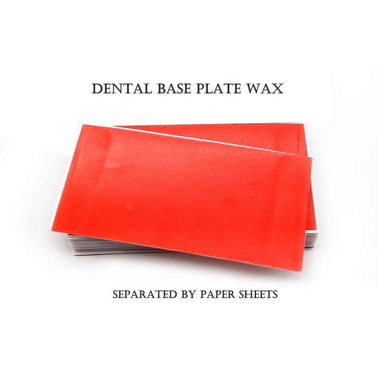 Base Plate Wax Orthodontic Dental Wax Sheets 20PCS, Red Utility Bite Wax  Denture Casting Wax Sheet Supply for Modelling