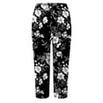 thumbnail image 4 of vigerkar Women's High Waisted Floral Printed Yoga Leggings, Tummy Control Workout Athletic Running Yoga Pants (Black, S), 4 of 4