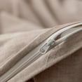 thumbnail image 2 of ZOVAN Linen Feel Duvet Cover Set 100% Washed Cotton Super Soft Breathable Durable ( Khaki, King), 2 of 7